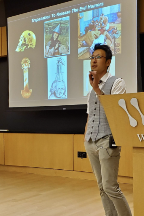 Person giving a talk