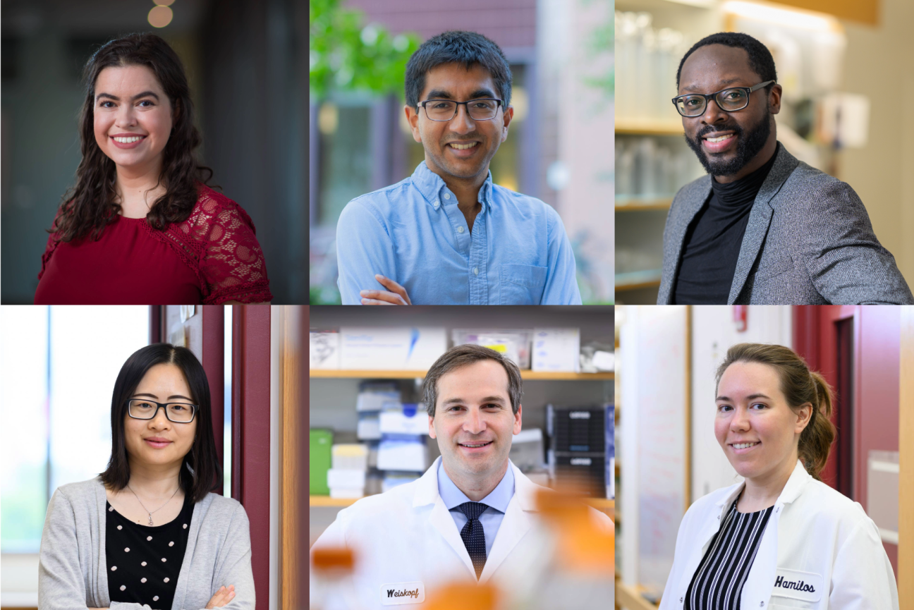 Six close ups of each of the six fellows featured in the piece