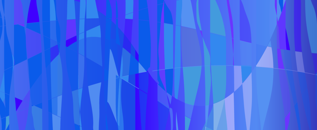 Banner of abstract shapes in light blues