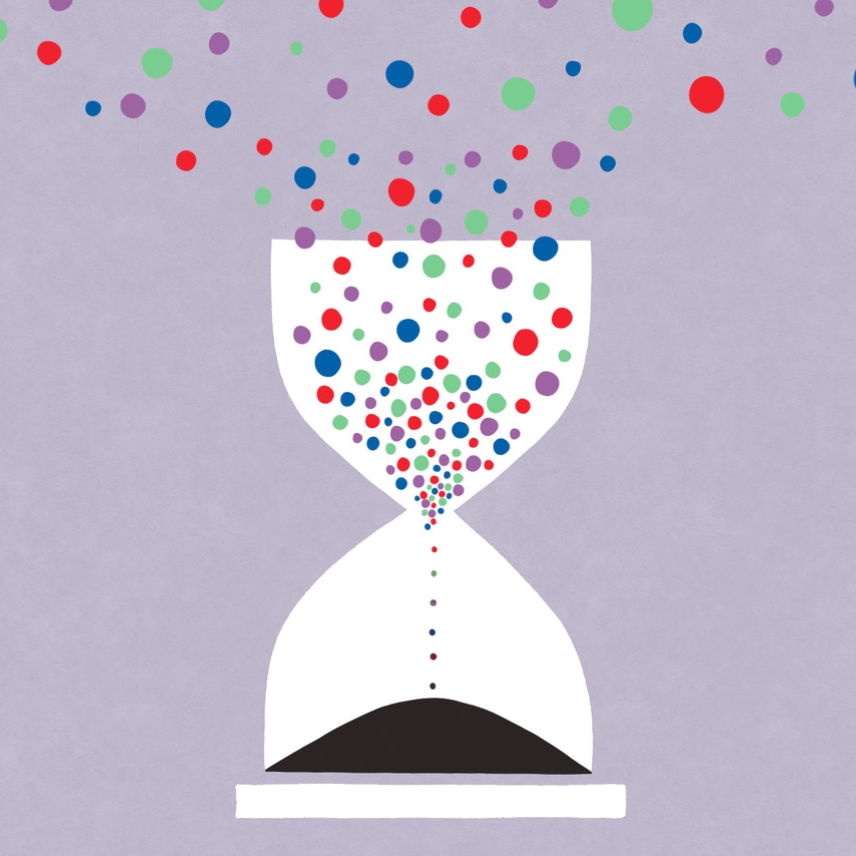 illustration of hourglass